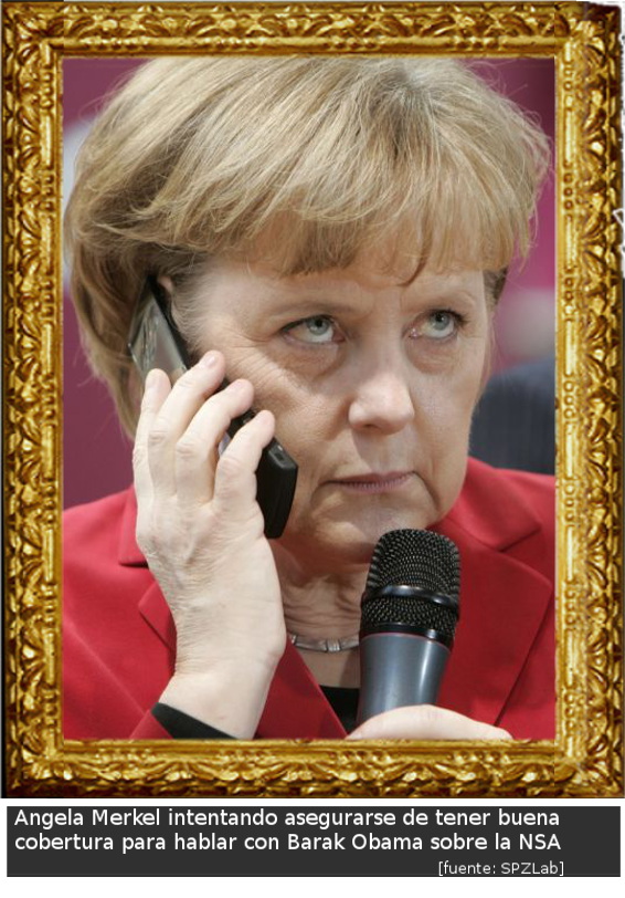 Angela Merkel en plena conversación con Barak Obama acerca de la NSA, por móvil